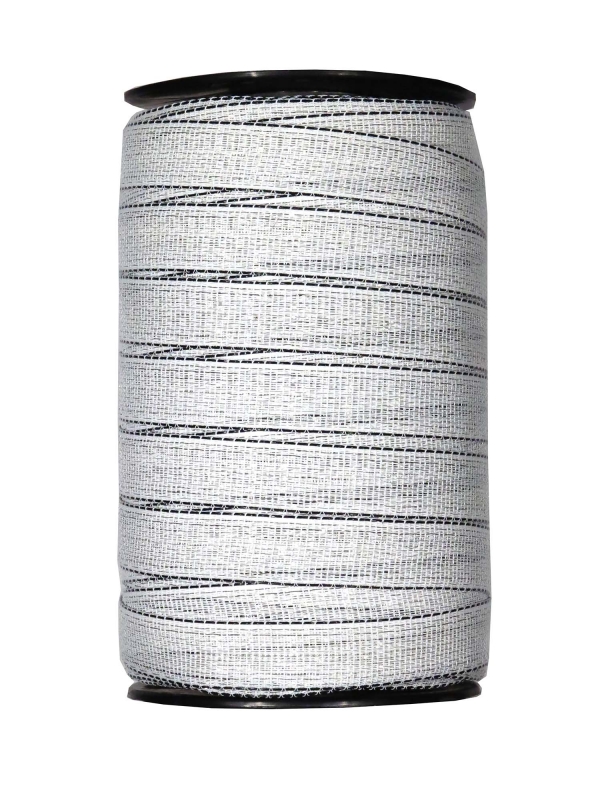 White Superior Electric Fencing Tape Live Line 20mm 200 meter Roll 